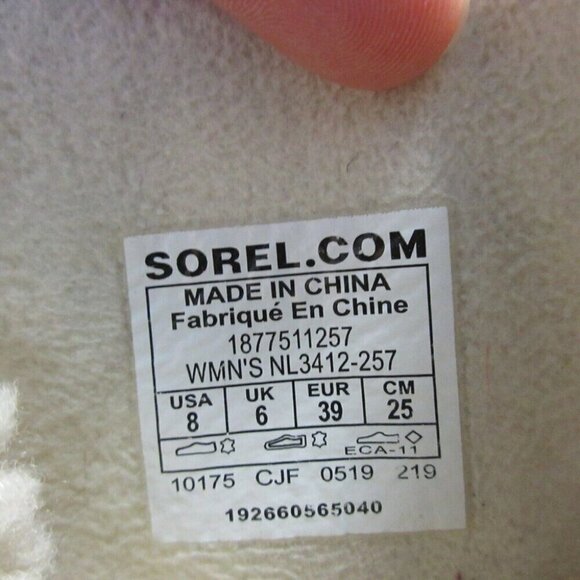 Sorel Women Boots Phoenix Short Lace Lux Ankle US 8 Beige Leather Lace Up 952 - Picture 10 of 13